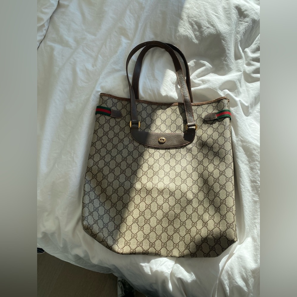Vintage Gucci tote 1980s monogram